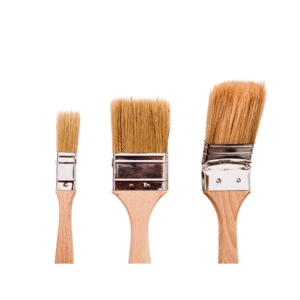 K&D Assorted Flat Paint Brush Set - 3-Piece