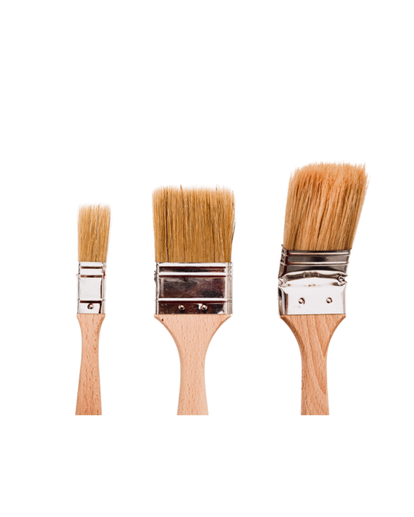 K&D Assorted Flat Paint Brush Set - 3-Piece