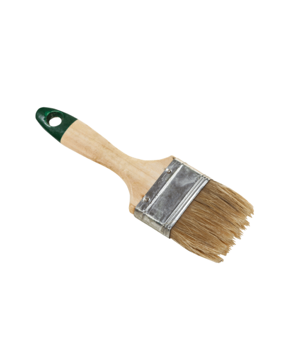 K&D Flat Paint Brush with Natural Wooden Handle -3-Inch